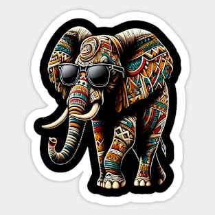 elephant Vintage Sunglasses Funny African Animal Lover Sticker